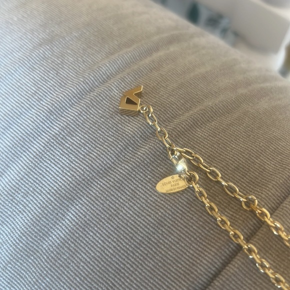 Louis Vuitton Monogram Necklace ~ Gold & Pink ~ Authentic - Picture 11 of 11